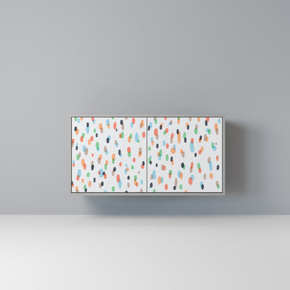 ENERGETIC SPOTS 2-Door Sideboard in Grey Finish
