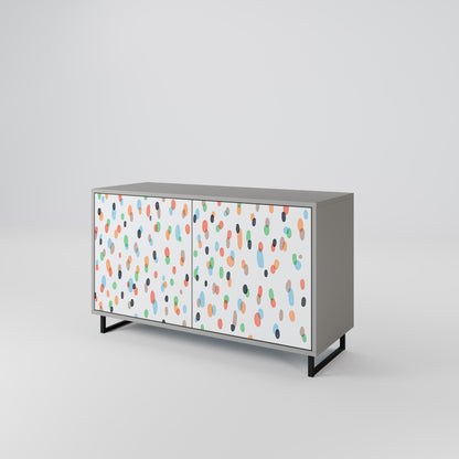 ENERGETIC SPOTS 2-Door Sideboard in Grey Finish