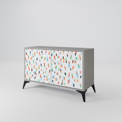 ENERGETIC SPOTS 2-Door Sideboard in Grey Finish