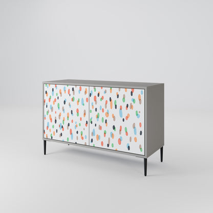 ENERGETIC SPOTS 2-Door Sideboard in Grey Finish