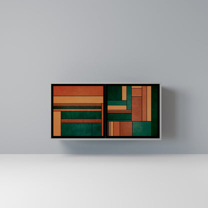 EARTHY FIGURES 2-Door Sideboard in Grey Finish