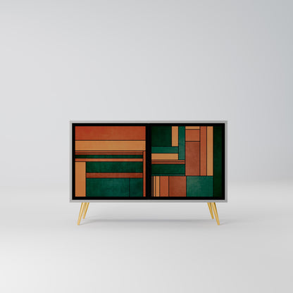 EARTHY FIGURES 2-Door Sideboard in Grey Finish