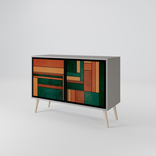 EARTHY FIGURES 2-Door Sideboard in Grey Finish