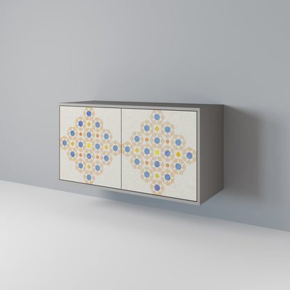 PATTERNED PRISM 2-Door Sideboard in Grey Finish