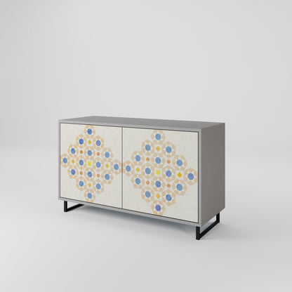 PATTERNED PRISM 2-Door Sideboard in Grey Finish