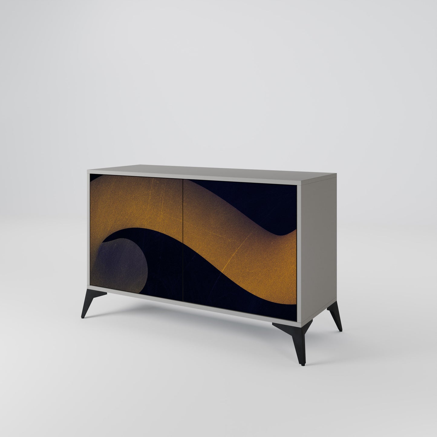 HOLLOW TIME 2-Door Sideboard in Grey Finish