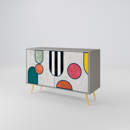 COOL STORY 2-Door Sideboard in Grey Finish
