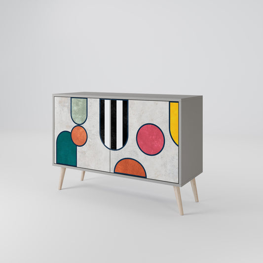 COOL STORY 2-Door Sideboard in Grey Finish