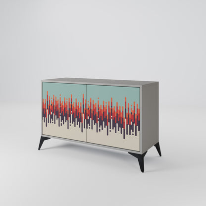 CHROMA CONTOURS 2-Door Sideboard in Grey Finish