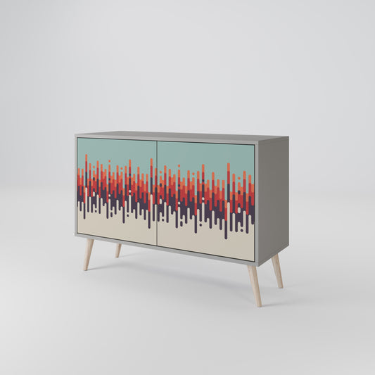 CHROMA CONTOURS 2-Door Sideboard in Grey Finish