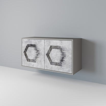 HEXAGONAL FIGURES 2-Door Sideboard in Grey Finish