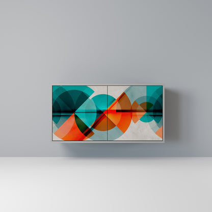 CIRCULAR RHAPSODY 2-Door Sideboard in Grey Finish