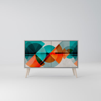 CIRCULAR RHAPSODY 2-Door Sideboard in Grey Finish