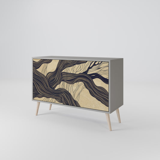 UNIFIED FRAGMENTS 2-Door Sideboard in Grey Finish