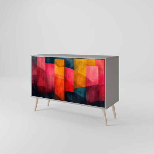 COLORFUL SOUNDS 2-Door Sideboard in Grey Finish