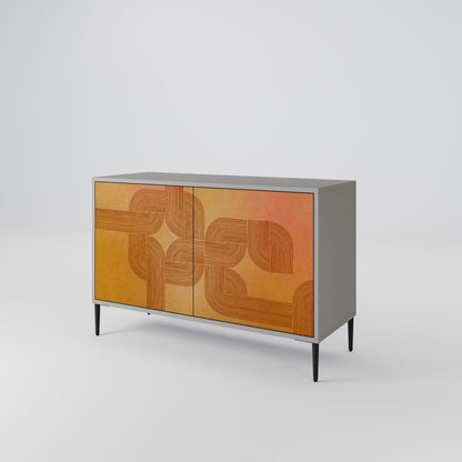 Credenza a 2 ante con finitura grigia STRENGTHENING RELATION