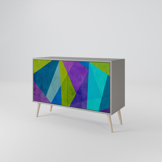 COLD SHOWCASE 2-Door Sideboard in Grey Finish