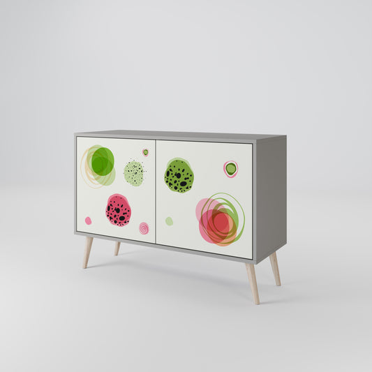 COLORFUL COSMOS 2-Door Sideboard in Grey Finish
