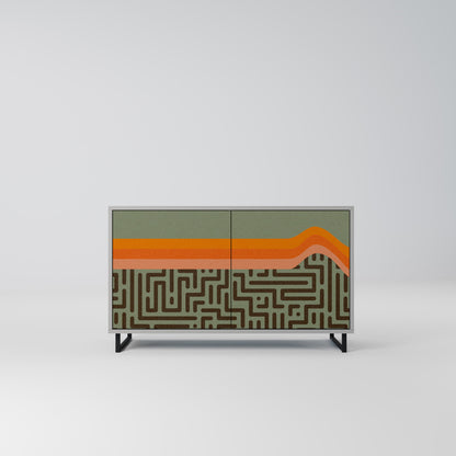 SIMPLE SOLUTIONS 2-Door Sideboard in Grey Finish