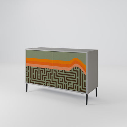 SIMPLE SOLUTIONS 2-Door Sideboard in Grey Finish