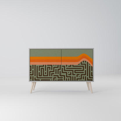 SIMPLE SOLUTIONS 2-Door Sideboard in Grey Finish