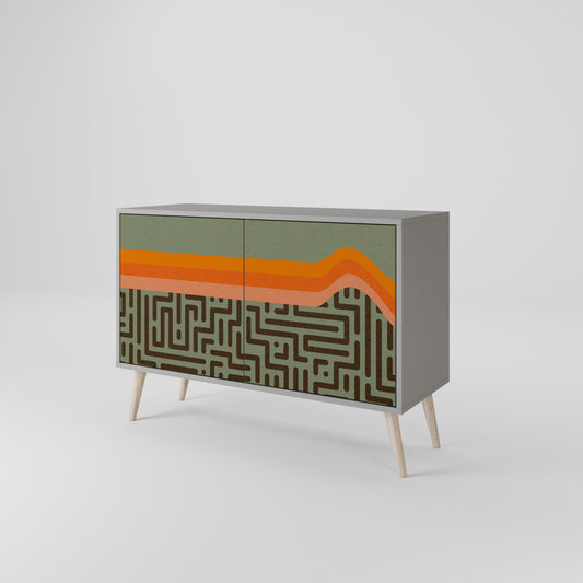 SIMPLE SOLUTIONS 2-Door Sideboard in Grey Finish