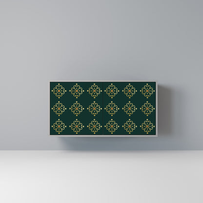Credenza a 2 ante ROYAL MEDALLION in finitura grigia