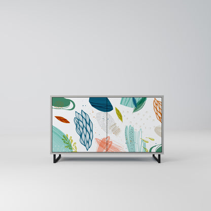 BOTANICAL HURRICANE 2-Door Sideboard in Grey Finish