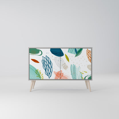 BOTANICAL HURRICANE 2-Door Sideboard in Grey Finish
