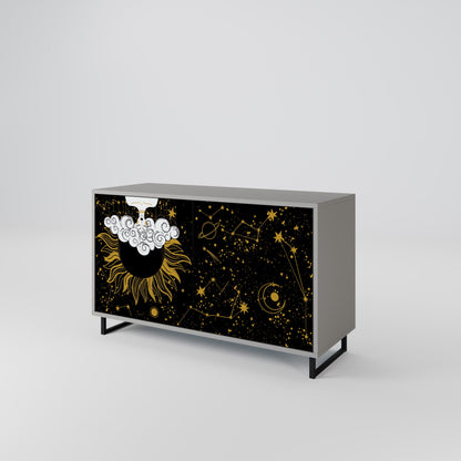 STELLAR CONSTELLATIONS 2-Door Sideboard in Grey Finish