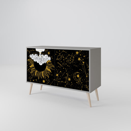 STELLAR CONSTELLATIONS 2-Door Sideboard in Grey Finish