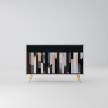 COLLAGE OF RECTANGLES 2-Door Sideboard in Grey Finish