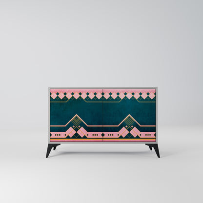 Credenza a 2 ante ROYAL COMPOSITION in finitura grigia