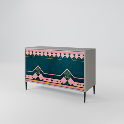 Credenza a 2 ante ROYAL COMPOSITION in finitura grigia