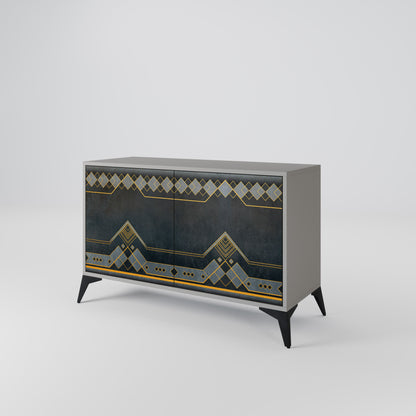 Credenza a 2 ante ROYAL ORDINARINESS in finitura grigia