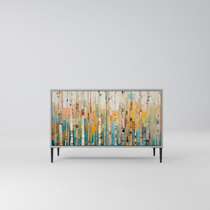 Credenza BIRCH KALEIDOSCOPE a 2 ante in finitura grigia