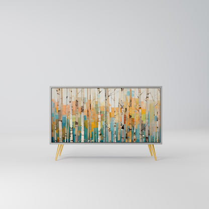 Credenza BIRCH KALEIDOSCOPE a 2 ante in finitura grigia