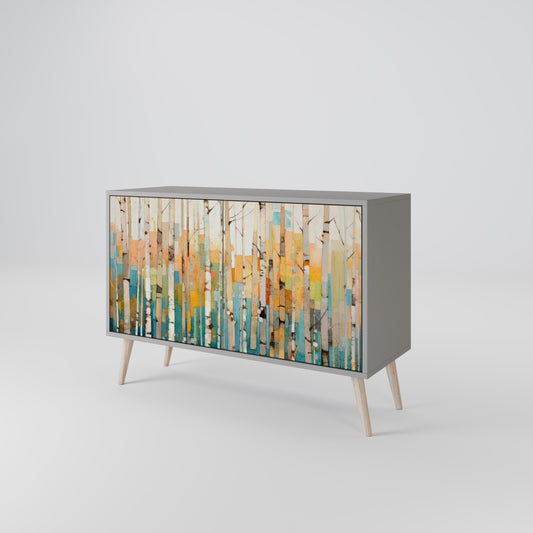 Credenza BIRCH KALEIDOSCOPE a 2 ante in finitura grigia