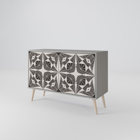 MONOCHROME NEXUS 2-Door Sideboard in Grey Finish