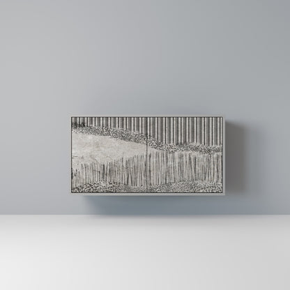 GRAIN LINES 2-Door Sideboard in Grey Finish