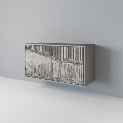 GRAIN LINES 2-Door Sideboard in Grey Finish