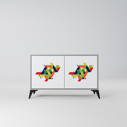 FUTURE SIGN 2-Door Sideboard in Grey Finish