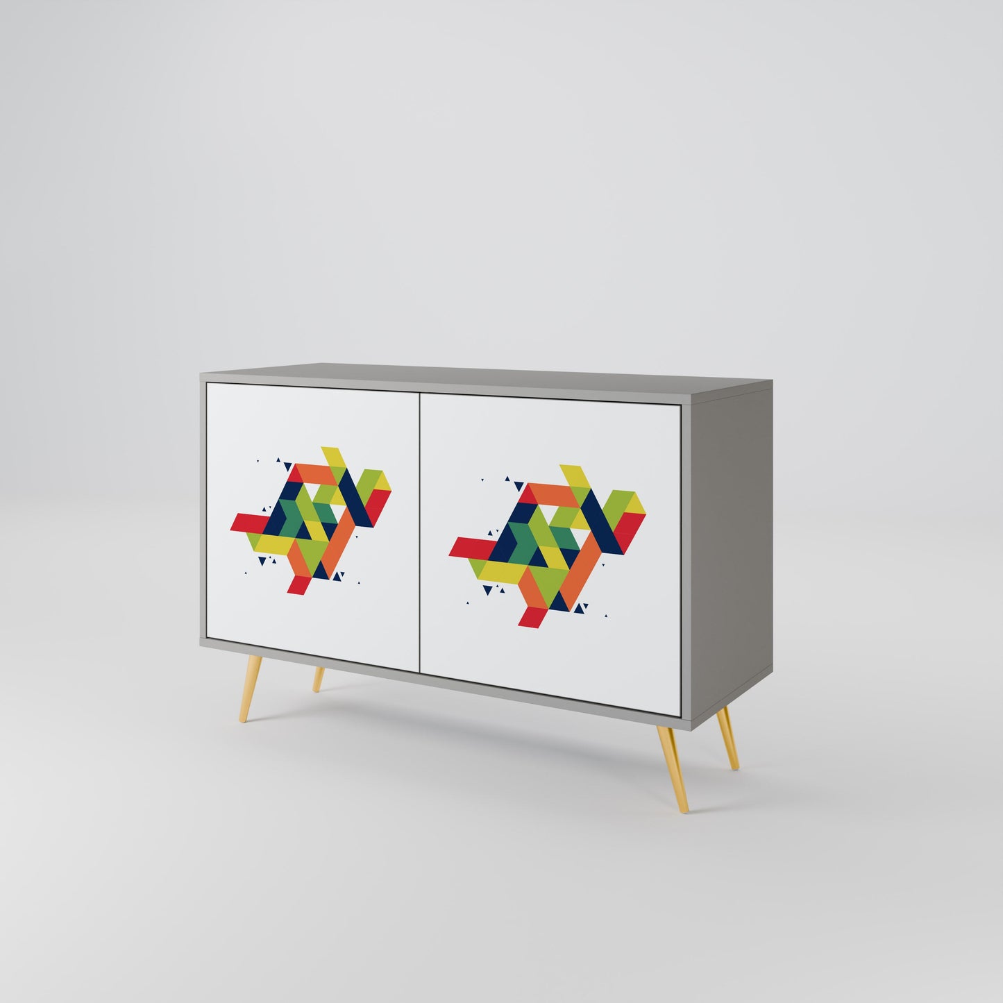 FUTURE SIGN 2-Door Sideboard in Grey Finish