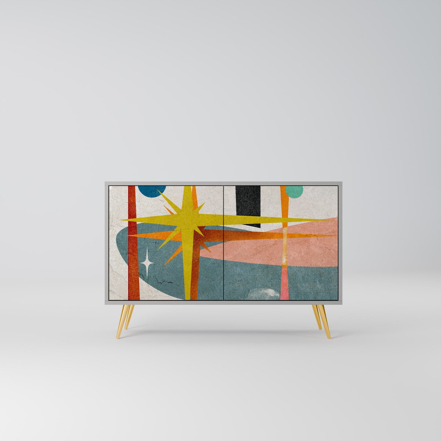 INTERSTELLAR VIBES 2-Door Sideboard in Grey Finish