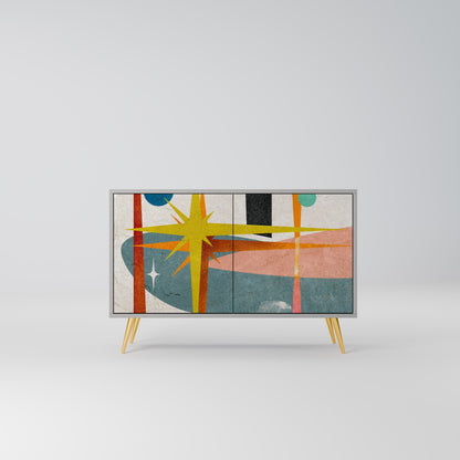 INTERSTELLAR VIBES 2-Door Sideboard in Grey Finish