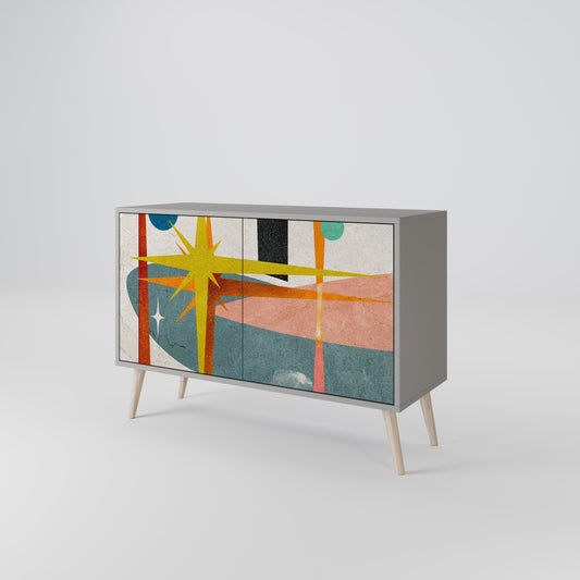 INTERSTELLAR VIBES 2-Door Sideboard in Grey Finish