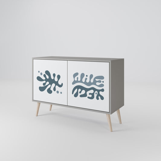 WONDERLAND VEGETATION 2-Door Sideboard in Grey Finish