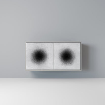 Credenza a 2 ante BLACK HOLE in finitura grigia