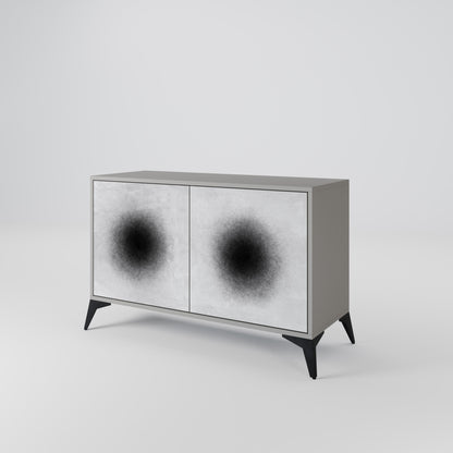 Credenza a 2 ante BLACK HOLE in finitura grigia