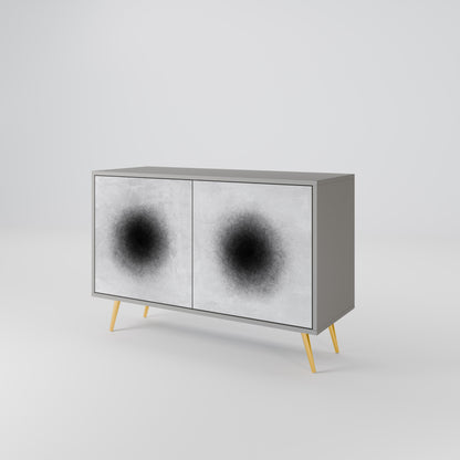 Credenza a 2 ante BLACK HOLE in finitura grigia